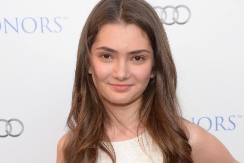 Actress Emily Robinson of Transparent arrives at the Eighth Annual Television Academy Honors, May 27 at the Montage Beverly Hills.Actor Jay Duplann and producer