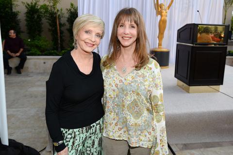 Florence Henderson and Laraine Newman at the Performers Peer Group nominee reception.