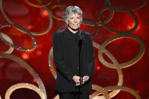 Linda Ellerbee on stage at the 2016 Creative Arts Emmys.