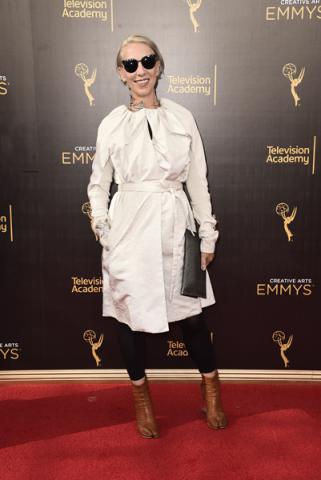 Michele Clapton on the red carpet at the 2016 Creative Arts Emmys. 