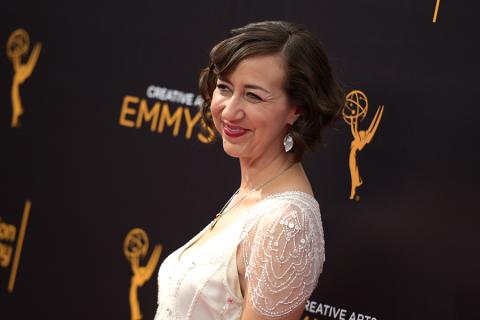Kristen Schaal on the red carpet at the 2016 Creative Arts Emmys