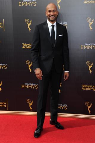 Keegan-Michael Key on the red carpet at the 2016 Creative Arts Emmys.