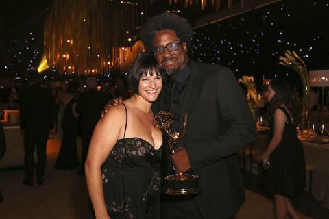 W. Kamau Bell and Melissa Bell at the 2017 Creative Arts Ball.