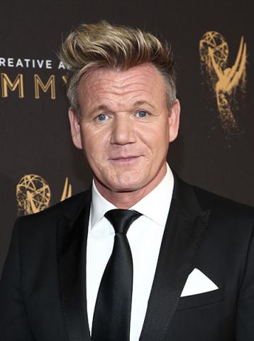 Gordon Ramsay on the red carpet at the 2017 Creative Arts Emmys. 