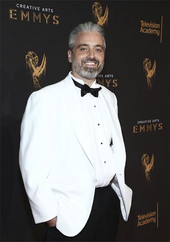 Eric Raber on the red carpet at the 2017 Creative Arts Emmys. 