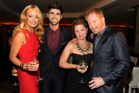 (From left) Cat Deeley of So You Think You Can Dance, Justin Mikita, Kelly Ferguson and Jesse Tyler Ferguson of Modern Family attend the Performers nominee reception.