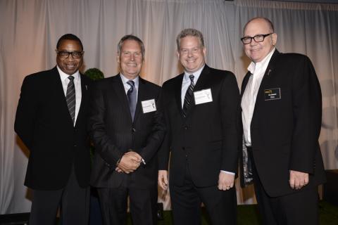 (From left) Screech Washington, Iain Paterson, Robert Zotnowski and Tim Gibbons attend the Producers nominee reception.