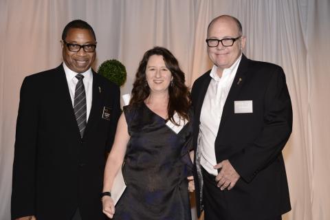 (From left) Screech Washington, Blair Breard and Tim Gibbons attend the Producers nominee reception.
