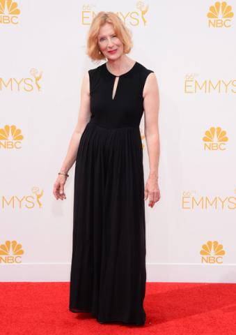 Frances Conroy of American Horror Story arrives at the 66th Emmy Awards.
