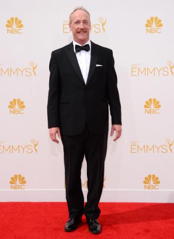 Matt Walsh of Veep arrives at the 66th Emmy Awards. 