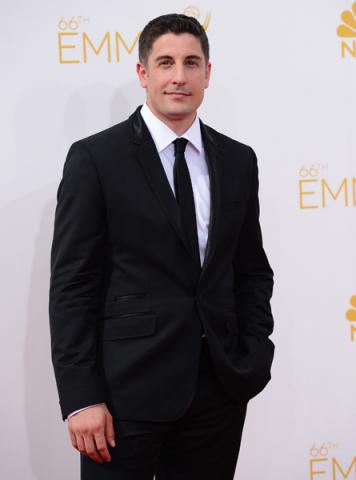 Jason Biggs of Orange Is the New Black arrives at the 66th Emmy Awards.