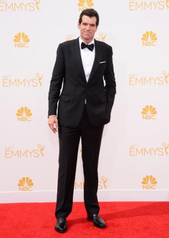 Timothy Simons of Veep arrives at the 66th Emmys.