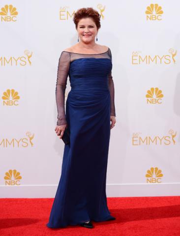 Kate Mulgrew of Orange is the New Black arrives at the 66th Emmy Awards.