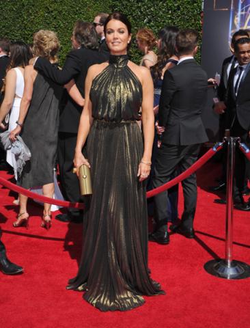 Bellamy Young of Scandal arrives for the 2014 Primetime Creative Arts Emmys.