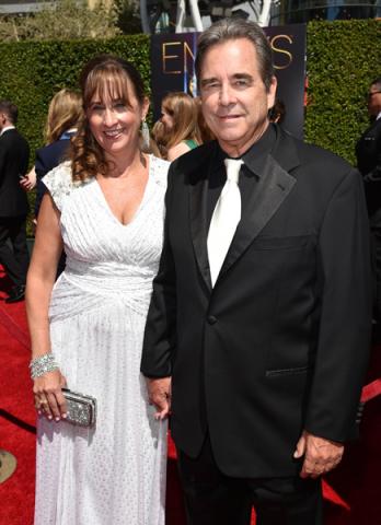 Wendy Bridges and Beau Bridges of Masters of Sex arrive for the 2014 Primetime Creative Arts Emmys.