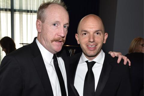 Matt Walsh of Veep and Paul Scheer of The Hotwives of Orlando at the 2014 Primetime Creative Arts Emmys.