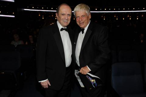 Bob Newhart and Robert Morse at the 2014 Primetime Creative Arts Emmys.