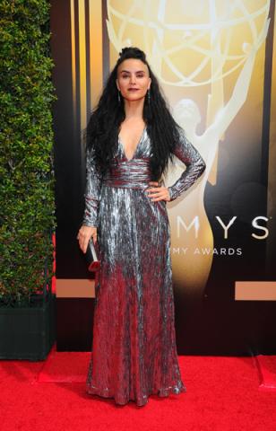 Sonya Tayeh on the red carpet at the 2015 Creative Arts Emmys.