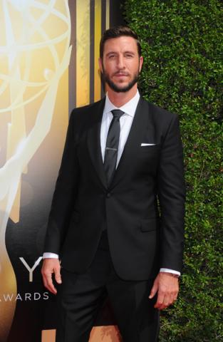 Pablo Schreiber on the red carpet at the 2015 Creative Arts Emmys.