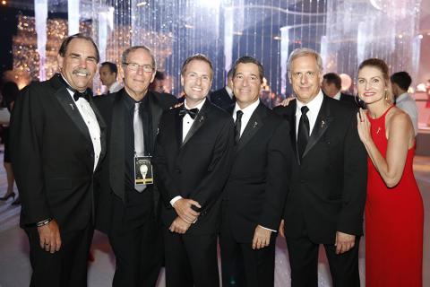 Television Academy Governors Edward Fassl, Daniel H. Birman, President and COO, Maury McIntyre, Chairman, Bruce Rosenblum, Vice Chair, Kevin Hamburger and Governor Tammy Glover at the 2015 Creative Arts Ball. 