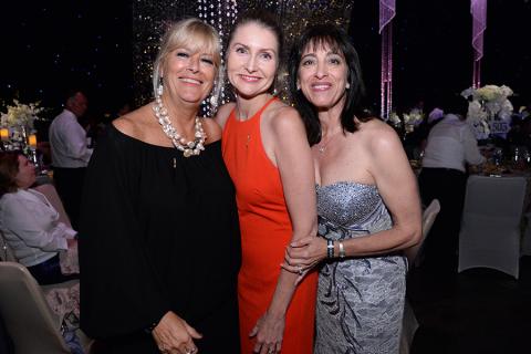 Television Academy Governors, Barbara Cassel, Tammy Glover, and Governors Ball Co-Chair Geriann McIntosh at the 2015 Creative Arts Ball. 