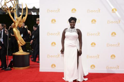 Danielle Brooks of Orange is the New Black arrives at the 66th Emmys.