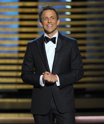 Seth Meyers hosts the 66th Emmy Awards.