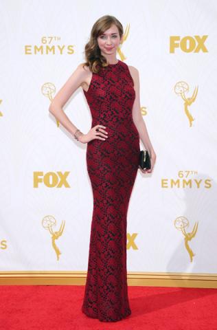 Lauren Lapkus on the red carpet at the 67th Emmy Awards.