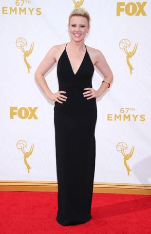 Kate McKinnon on the red carpet at the 67th Emmy Awards.  