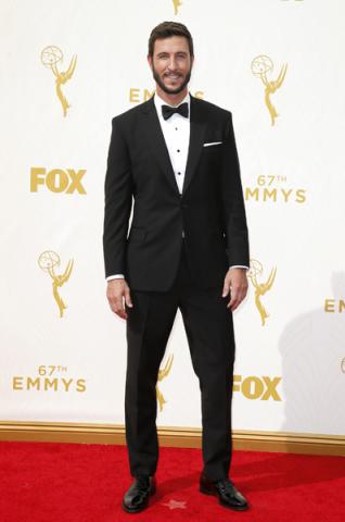 Pablo Schreiber on the red carpet at the 67th Emmy Awards.