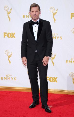 Nikolaj Coster-Waldau on the red carpet at the 67th Emmy Awards