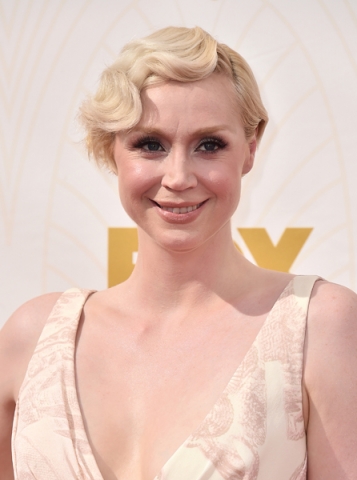 Gwendoline Christie on the red carpet at the 67th Emmy Awards.