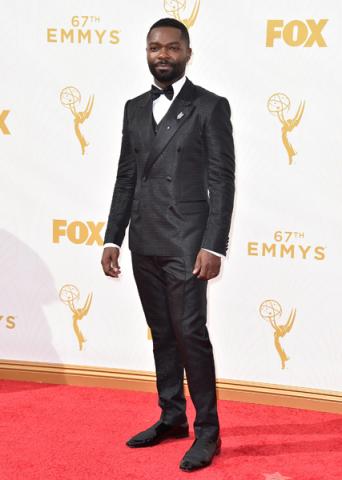 David Oyelowo on the red carpet at the 67th Emmy Awards.  