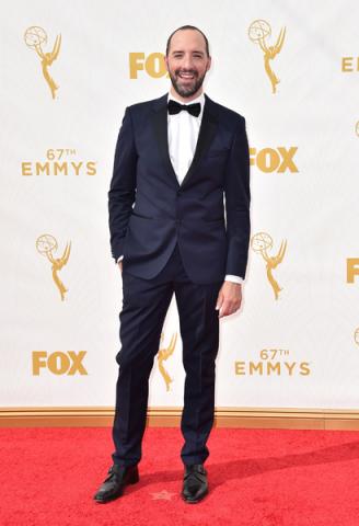 Tony Hale on the red carpet at the 67th Emmy Awards.  