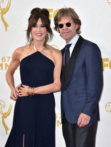 Felicity Huffman and William H. Macy on the red carpet at the 67th Emmy Awards.