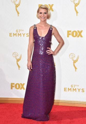 Claire Danes on the red carpet at the 67th Emmy Awards.