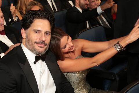 Joe Manganiello and Sofia Vergara at the 67th Emmy Awards.
