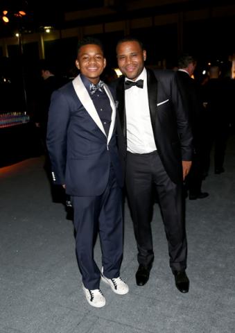 Nathan Anderson and Anthony Anderson at the 67th Emmys Governors Ball.