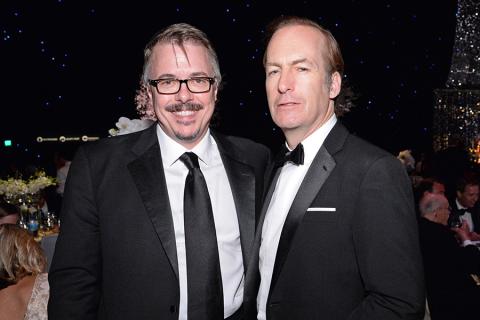 Vince Gilligan and Bob Odenkirk at the 67th Emmys Governors Ball.