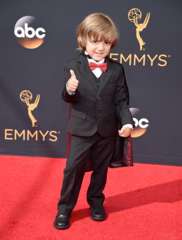 Jeremy Maguire on the red carpet at the 2016 Primetime Emmys. 