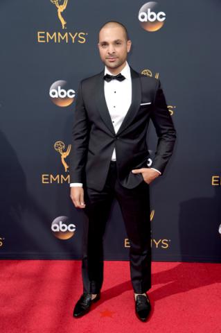 Michael Mando on the red carpet at the 2016 Primetime Emmys.