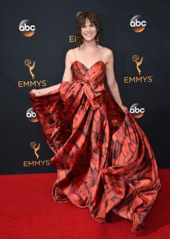 Hari Nef on the red carpet at the 2016 Primetime Emmys.