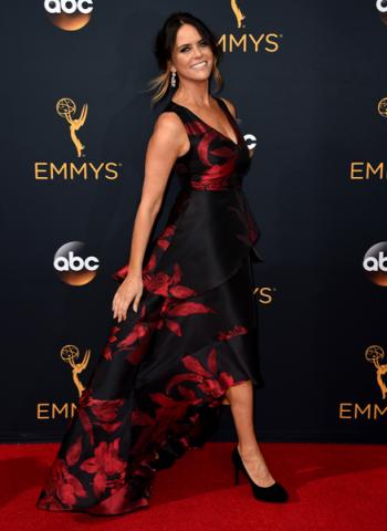 Amy Landecker on the red carpet at the 2016 Primetime Emmys.