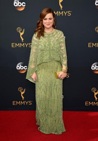 Amy Poehler on the red carpet at the 2016 Primetime Emmys.
