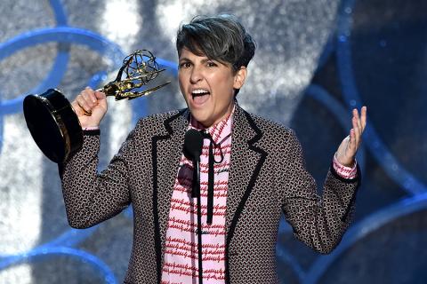 Jill Soloway accepts her award at the 2016 Primetime Emmys.
