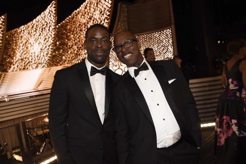 Sterling K. Brown and Courtney B. Vance at the 2016 Primetime Emmys.