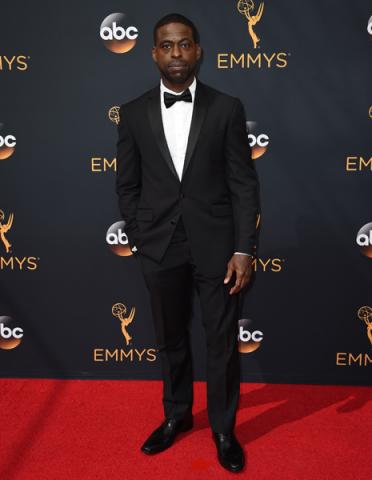 Sterling K. Brown on the red carpet at the 2016 Primetime Emmys.