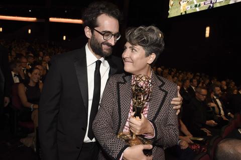 Jay Duplass and Jill Soloway at the 68th Emmys Governors Ball.
