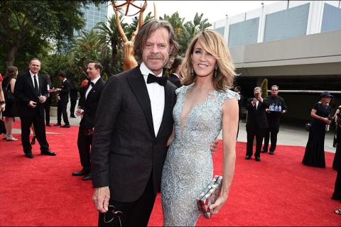 William H. Macy and Felicity Huffman on the red carpet at the 2017 Primetime Emmys. 