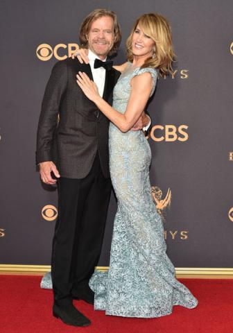 William H. Macy and Felicity Huffman on the red carpet at the 2017 Primetime Emmys.